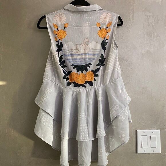 ANTHROPOLOGIE Sahil Kochhar Kashti Embroidered Top - Picture 8 of 8